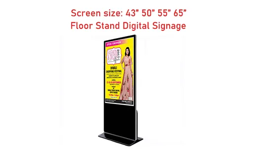 Floor Standing Display LCD Panel 1080P Full HD Digital Signage 55 Inch Advertising LCD TV